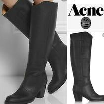 acne stacked heel boot