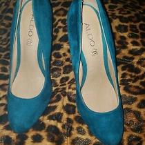 teal pumps size 8