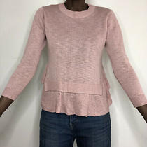 Bimba Y Lola Fine Knit Layered Blush Sweater Jumper Size Small Photo