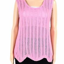 Blush & Bloom Women's Blouse Petal Pink Size Medium M Crochet Knit Tank 38 711 Photo