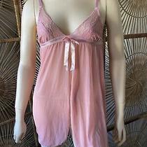 Blush Pink Babydoll Lingerie Negligee With Bow Sissy Lace Satin Bow S/m Photo