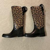 coach leopard rain boots