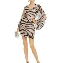 Erin Fetherston Pink & Black Zebra Bella Belted Cocoon Sleeve Dress Womens Sz 0 Photo