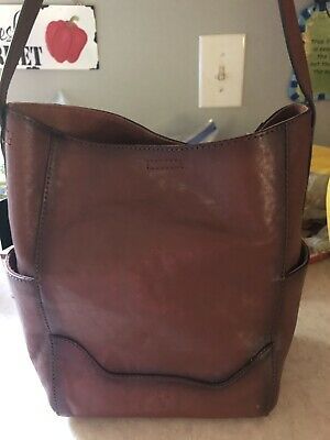 frye leather side pocket hobo bag