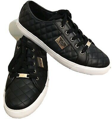 guess black quilted sneakers