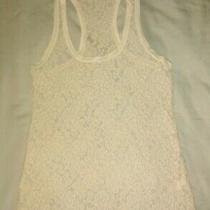 Issi Womens Champagne Blush Stretchy Tank Top Chantilly Lace Scoop Neck Sheer S Photo