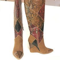 jessica simpson snakeskin wedge boots