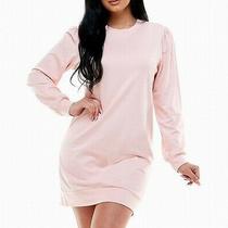 Kingston Grey Juniors Sweater Dress Blush Pink Size Xxs Puff-Sleeve 39 172 Photo
