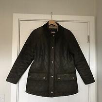 barbour grand black quilted coat