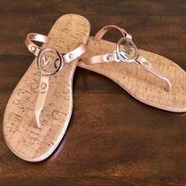 rose gold cork sandals