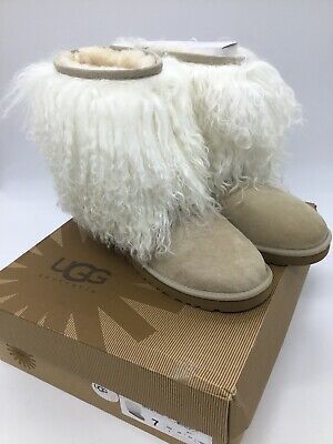 ugg mongolian fur boots size 8