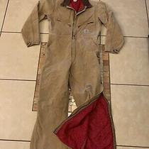 Vtg Mens 38r Carhartt 996qz Coveralls Brown Duck Canvas Insulated Work Jumpsuit Photo
