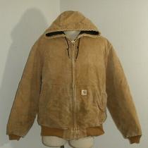Vtg Mens Xl Carhartt J130 Duck Canvas Hooded Flannel Lined Distressed Jacket Photo