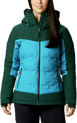 columbia women's snowshoe mountain omni heat waterproof hooded ski jacket
